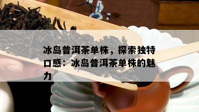 冰岛普洱茶单株，探索特别口感：冰岛普洱茶单株的魅力