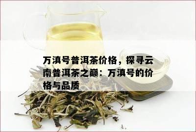 万滇号普洱茶价格，探寻云南普洱茶之巅：万滇号的价格与品质