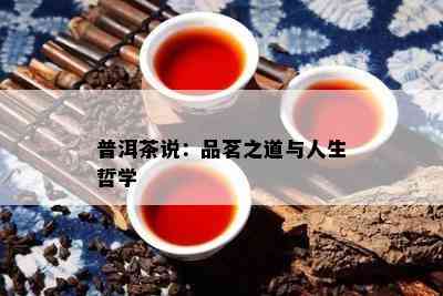 普洱茶说：品茗之道与人生哲学