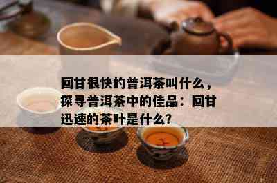 回甘很快的普洱茶叫什么，探寻普洱茶中的佳品：回甘迅速的茶叶是什么？