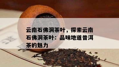 云南石佛洞茶叶，探索云南石佛洞茶叶：品味地道普洱茶的魅力