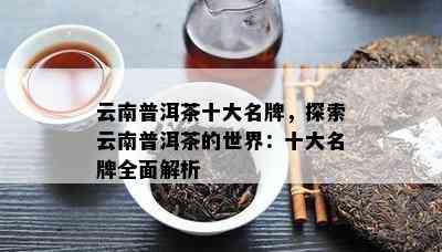 云南普洱茶十大名牌，探索云南普洱茶的世界：十大名牌全面解析