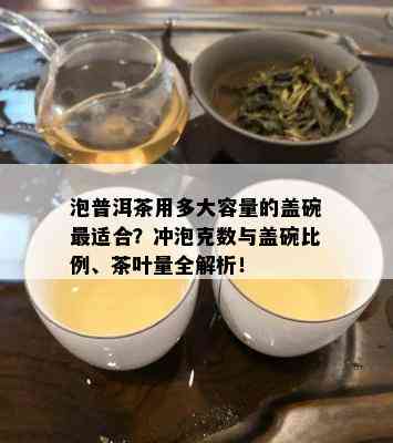 泡普洱茶用多大容量的盖碗最适合？冲泡克数与盖碗比例、茶叶量全解析！