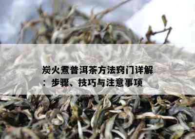 炭火煮普洱茶方法窍门详解：步骤、技巧与注意事项