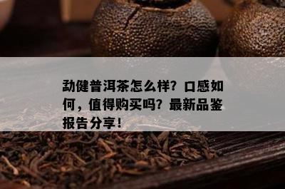 勐健普洱茶怎么样？口感怎样，值得购买吗？最新品鉴报告分享！