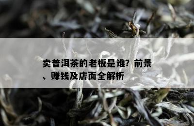 卖普洱茶的老板是谁？前景、赚钱及店面全解析