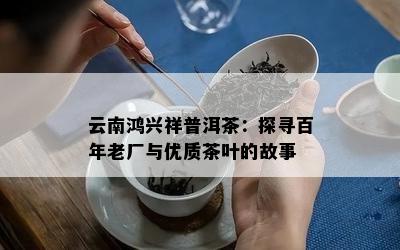 云南鸿兴祥普洱茶：探寻百年老厂与优质茶叶的故事