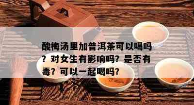 酸梅汤里加普洱茶可以喝吗？对女生有作用吗？是不是有？可以一起喝吗？