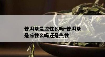 普洱茶是凉性么吗-普洱茶是凉性么吗还是热性