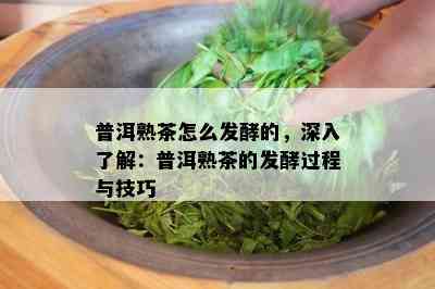 普洱熟茶怎么发酵的，深入熟悉：普洱熟茶的发酵过程与技巧