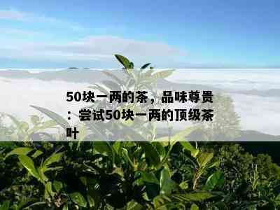 50块一两的茶，品味尊贵：尝试50块一两的顶级茶叶