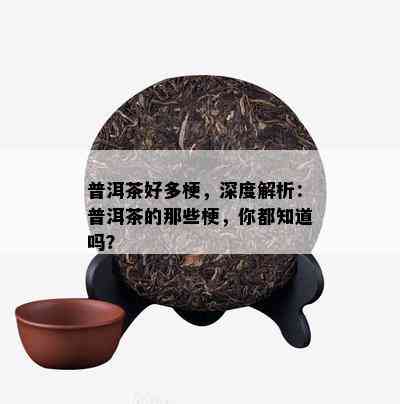 普洱茶好多梗，深度解析：普洱茶的那些梗，你都知道吗？