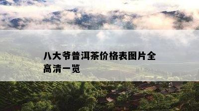 八大爷普洱茶价格表图片全高清一览