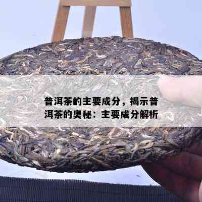 普洱茶的主要成分，揭示普洱茶的奥秘：主要成分解析