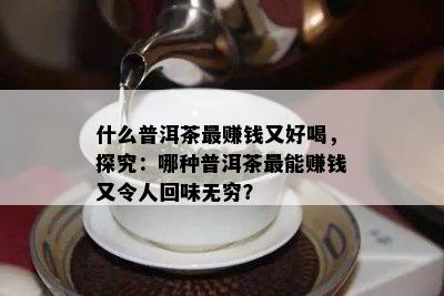 什么普洱茶更赚钱又好喝，探究：哪种普洱茶最能赚钱又令人回味无穷？