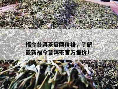 福今普洱茶官网价格，了解最新福今普洱茶官方售价！