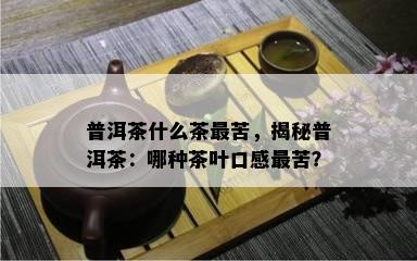 普洱茶什么茶最苦，揭秘普洱茶：哪种茶叶口感最苦？