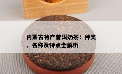 内蒙古特产普洱奶茶：种类、名称及特点全解析