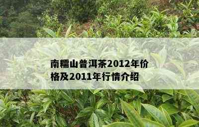 南糯山普洱茶2012年价格及2011年行情介绍