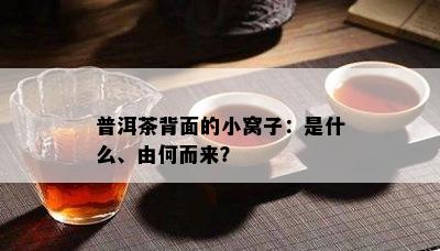 普洱茶背面的小窝子：是什么、由何而来？