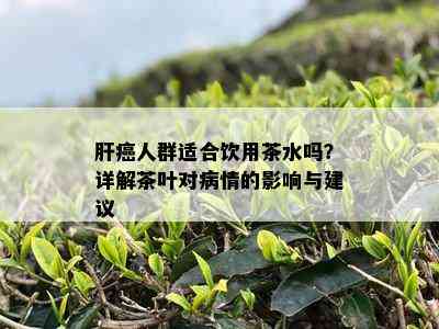 肝癌人群适合饮用茶水吗？详解茶叶对病情的影响与建议