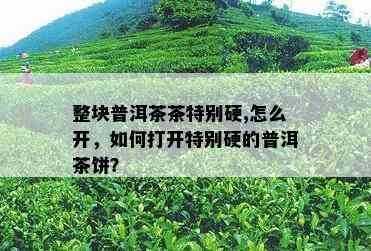 整块普洱茶茶特别硬,怎么开，如何打开特别硬的普洱茶饼？