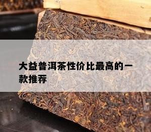 大益普洱茶性价比更高的一款推荐