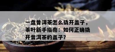 一盘普洱茶怎么撬开盖子，茶叶新手指南：怎样正确撬开普洱茶的盖子？