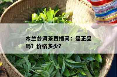 木兰普洱茶直播间：是正品吗？价格多少？