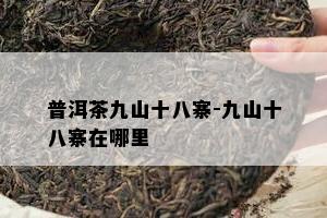 普洱茶九山十八寨-九山十八寨在哪里