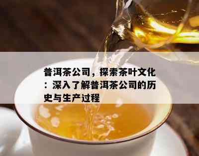 普洱茶公司，探索茶叶文化：深入熟悉普洱茶公司的历史与生产过程