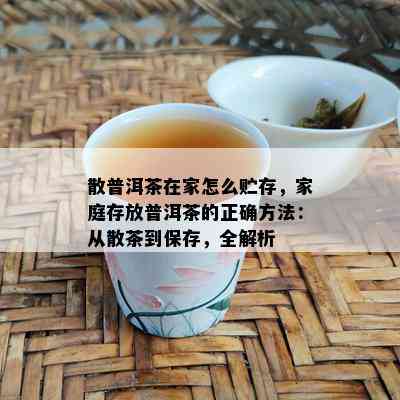 散普洱茶在家怎么贮存，家庭存放普洱茶的正确方法：从散茶到保存，全解析