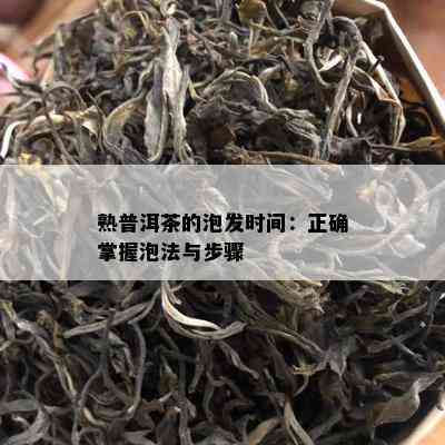 熟普洱茶的泡发时间：正确掌握泡法与步骤