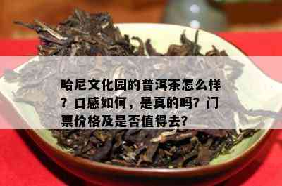 哈尼文化园的普洱茶怎么样？口感怎样，是真的吗？门票价格及是不是值得去？