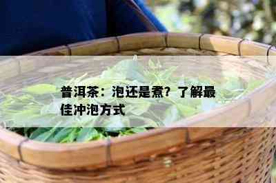 普洱茶：泡还是煮？熟悉更佳冲泡方法