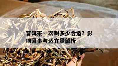 普洱茶一次喝多少合适？作用因素与适宜量解析