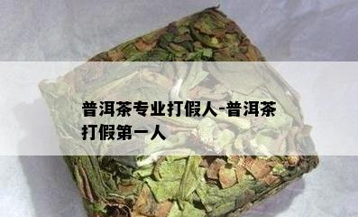 普洱茶专业打假人-普洱茶打假之一人