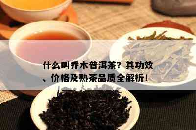 什么叫乔木普洱茶？其功效、价格及熟茶品质全解析！