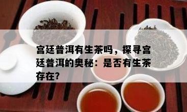 宫廷普洱有生茶吗，探寻宫廷普洱的奥秘：是不是有生茶存在？