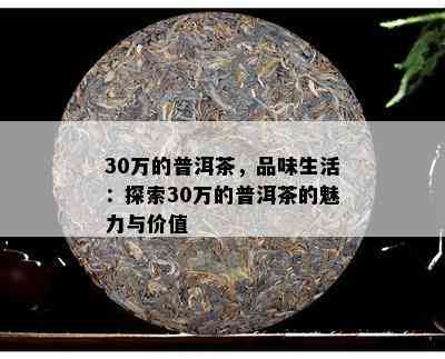 30万的普洱茶，品味生活：探索30万的普洱茶的魅力与价值