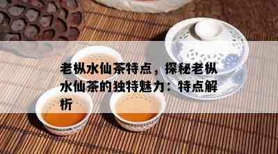 老枞水仙茶特点，探秘老枞水仙茶的独特魅力：特点解析