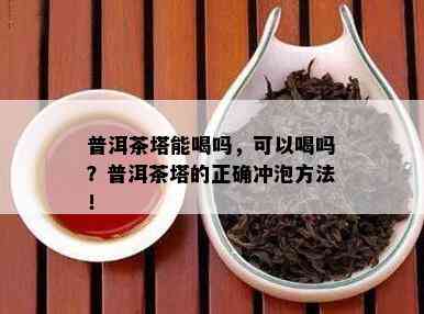 普洱茶塔能喝吗，可以喝吗？普洱茶塔的正确冲泡方法！