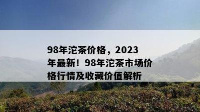 98年沱茶价格，2023年最新！98年沱茶市场价格行情及收藏价值解析