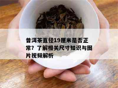 普洱茶直径19厘米是不是正常？熟悉相关尺寸知识与图片视频解析