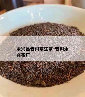 永兴昌普洱茶生茶-普洱永兴茶厂