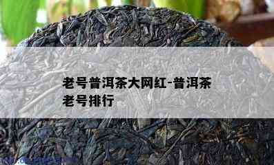 老号普洱茶大网红-普洱茶老号排行