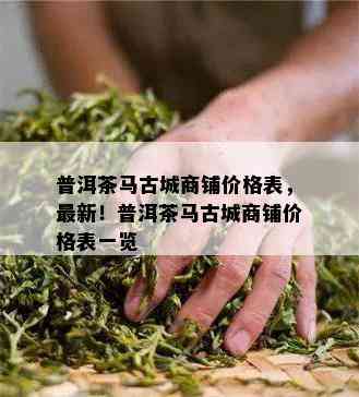 普洱茶马古城商铺价格表，最新！普洱茶马古城商铺价格表一览