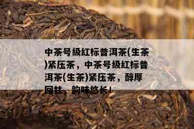 中茶号级红标普洱茶(生茶)紧压茶，中茶号级红标普洱茶(生茶)紧压茶，醇厚回甘，韵味悠长！