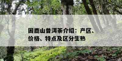 困鹿山普洱茶介绍：产区、价格、特点及区分生熟