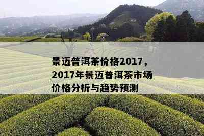 景迈普洱茶价格2017，2017年景迈普洱茶市场价格分析与趋势预测